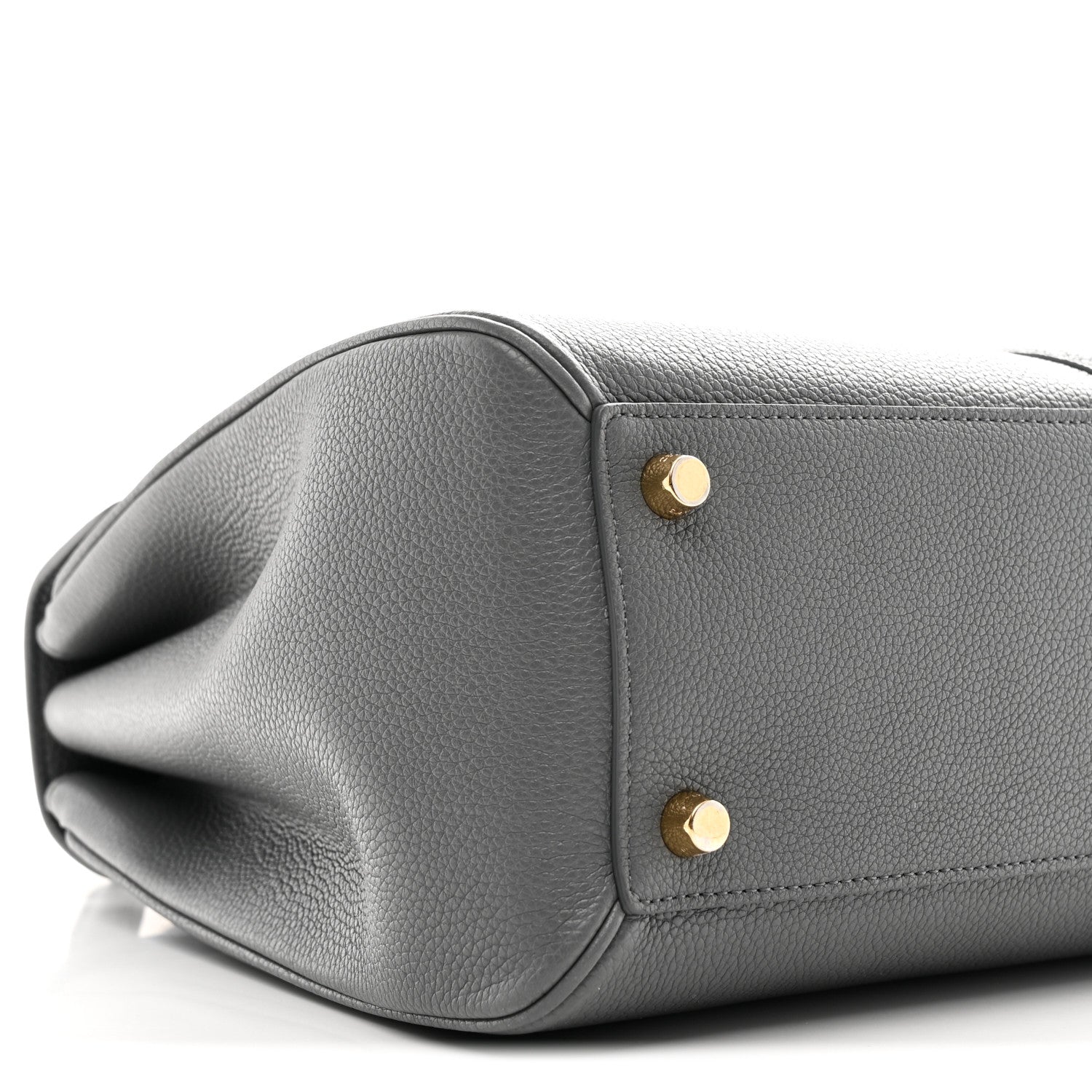 Celine Grained Calfskin Medium 16 Top Handle Bag Grey 9 of 10