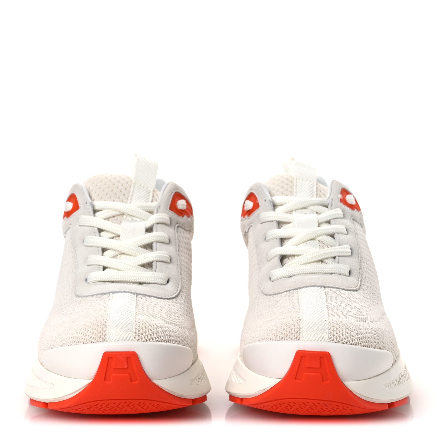 Hermes Technical Knit Suede Heros Sneakers 38 White 2 of 12