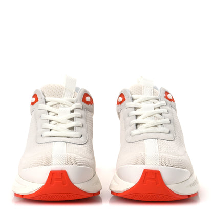 Hermes Technical Knit Suede Heros Sneakers 38 White 2 of 12