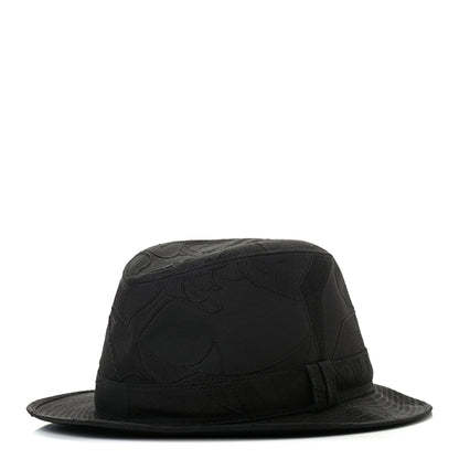 Hermes Silk Woven Dragons Funk Hat 59 Black 1 of 8