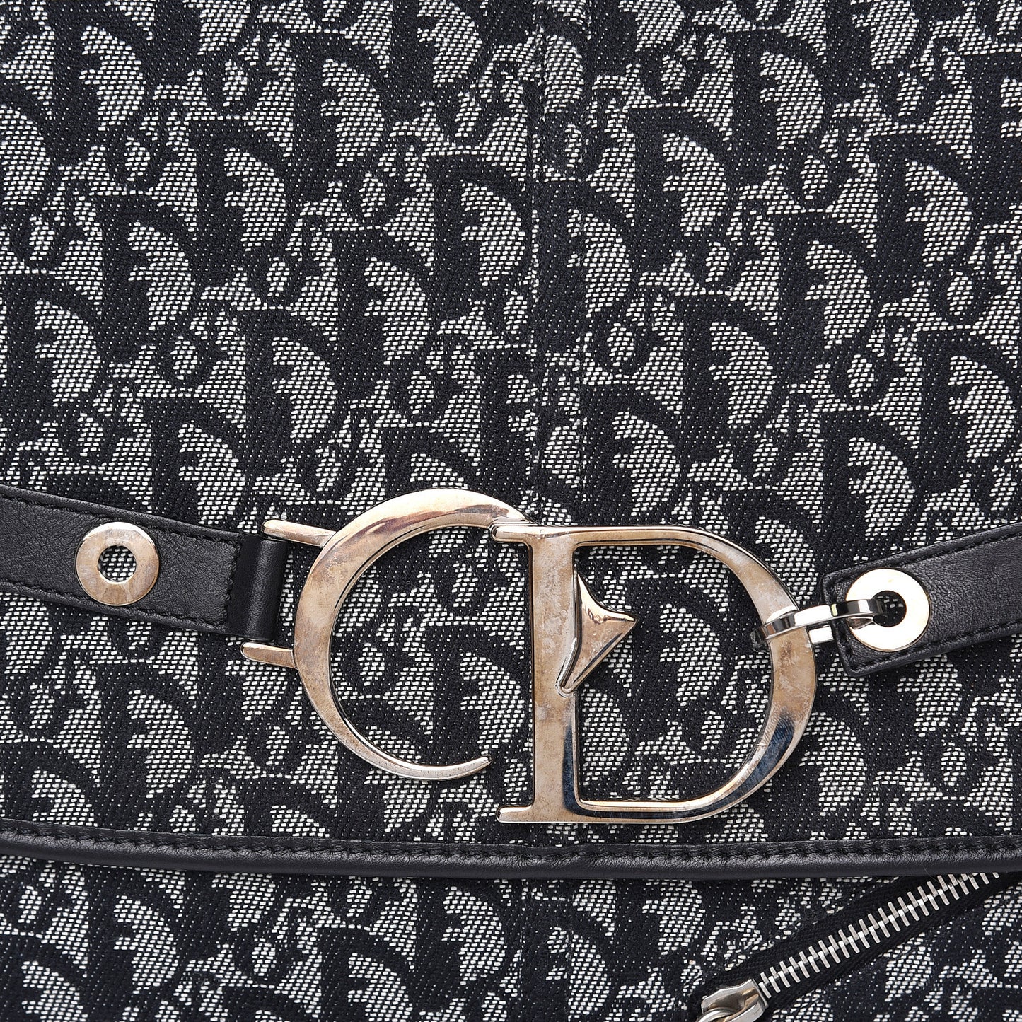 Monogram Flap Messenger Navy Blue