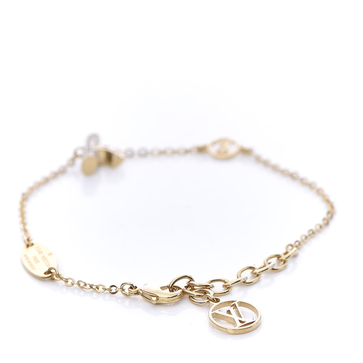 Louis Vuitton LV And Me Strass Letter Y Bracelet Gold 3 of 6