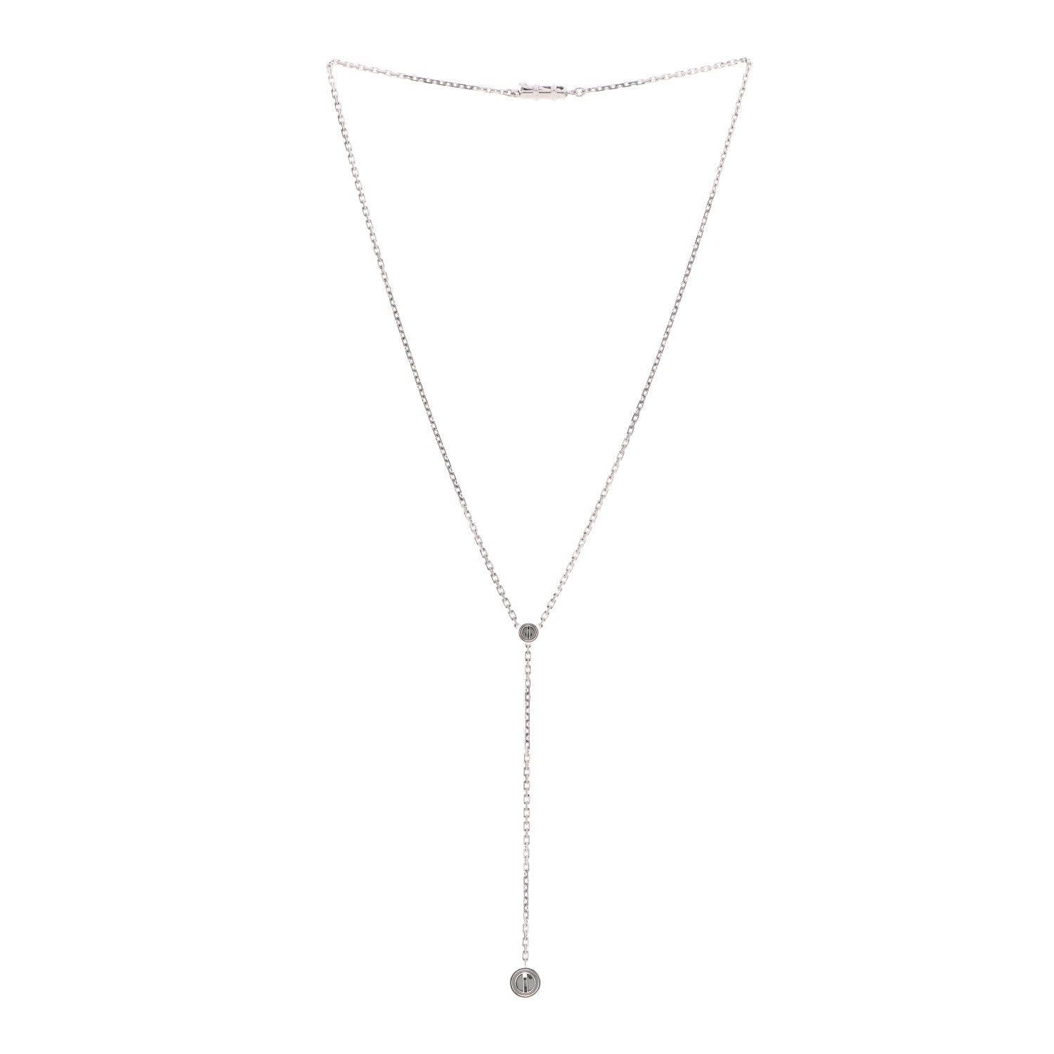 Cartier 18K White Gold LOVE Drop Necklace 3 of 5