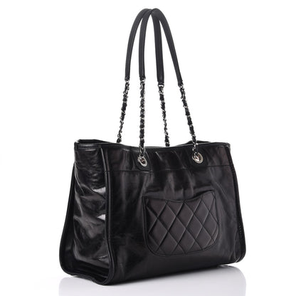 Chanel Glazed Calfskin Small Deauville Tote Black 3 of 11