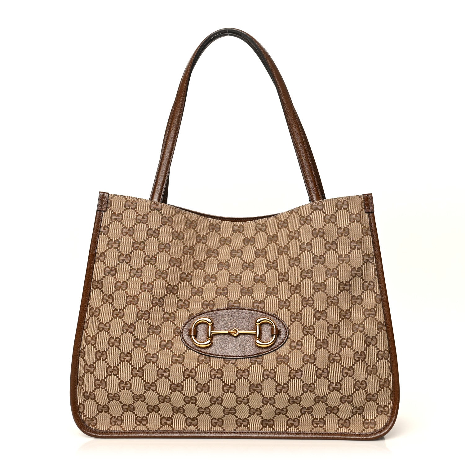 Gucci Monogram Horsebit 1955 Tote Bag Beige Brown Sugar 1 of 8