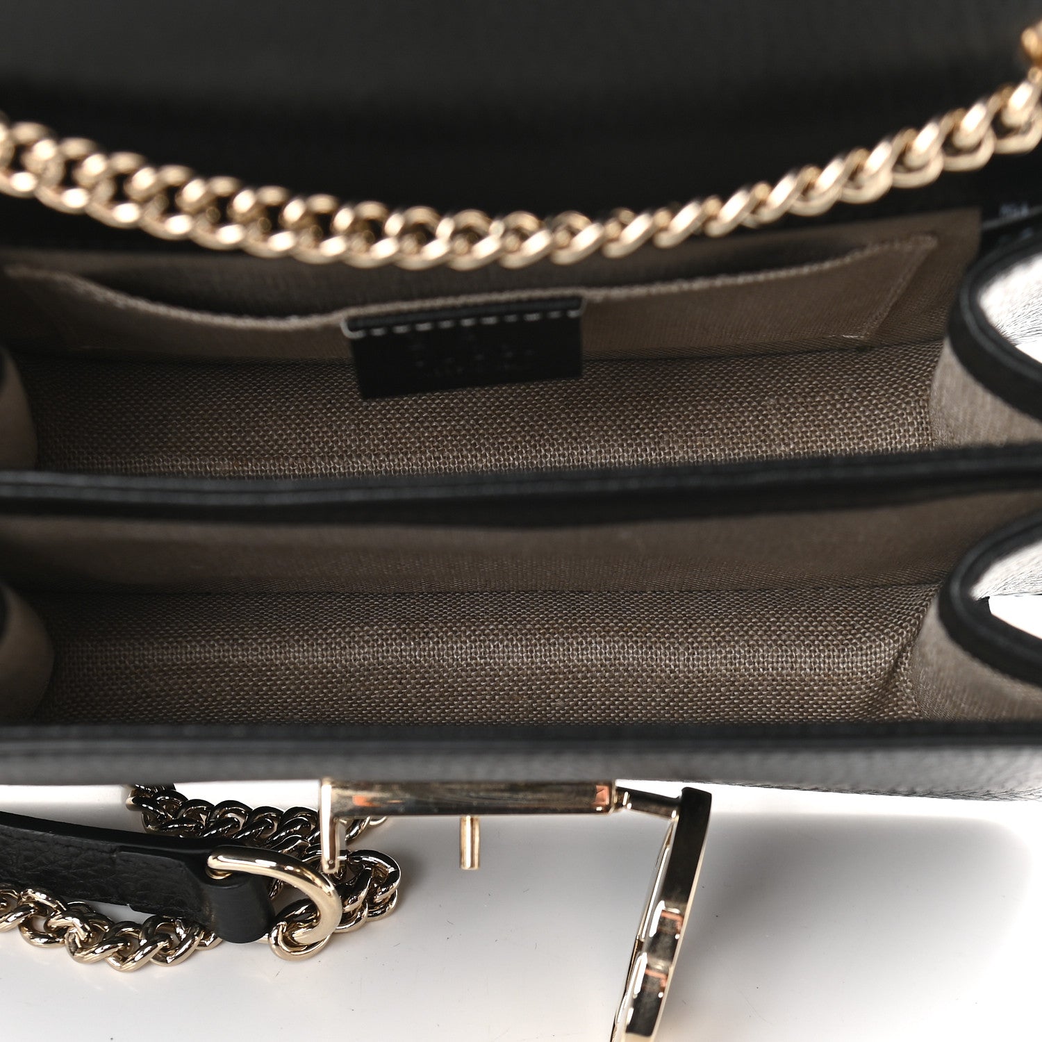 Gucci Dollar Calfskin Small Interlocking G Shoulder Bag Black 8 of 11