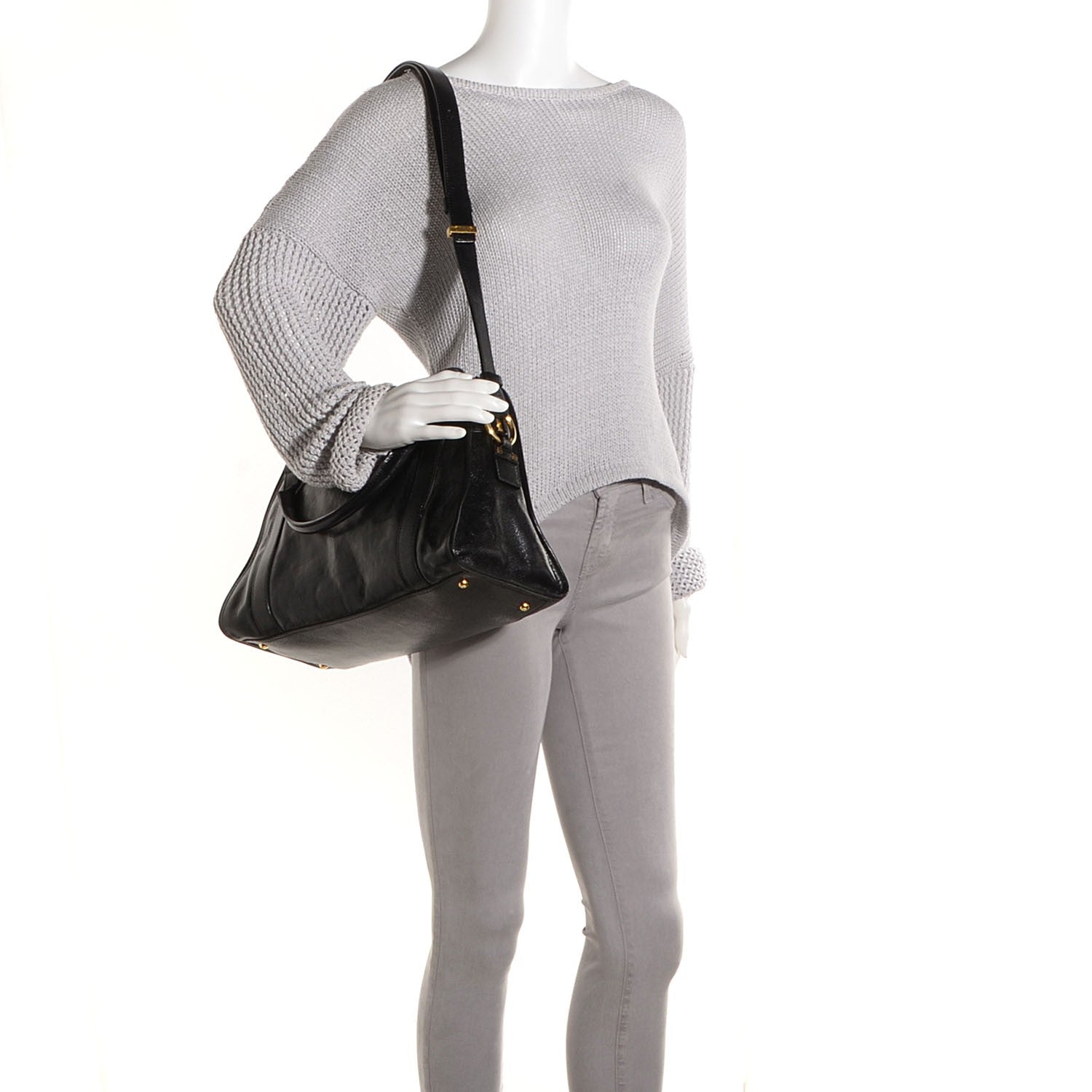 Marc Jacobs Goatskin Classic Wellington Satchel Black 2 of 9