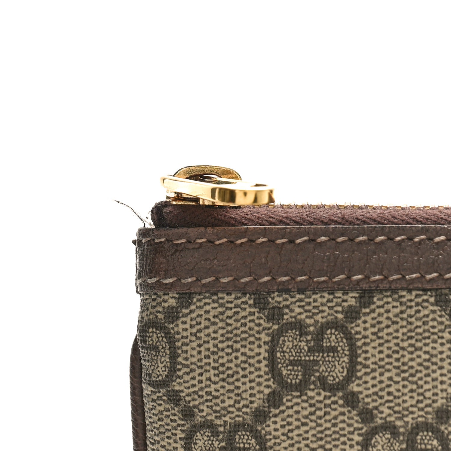 Gucci GG Supreme Monogram Large Ophidia Pouch Clutch Brown 10 of 11