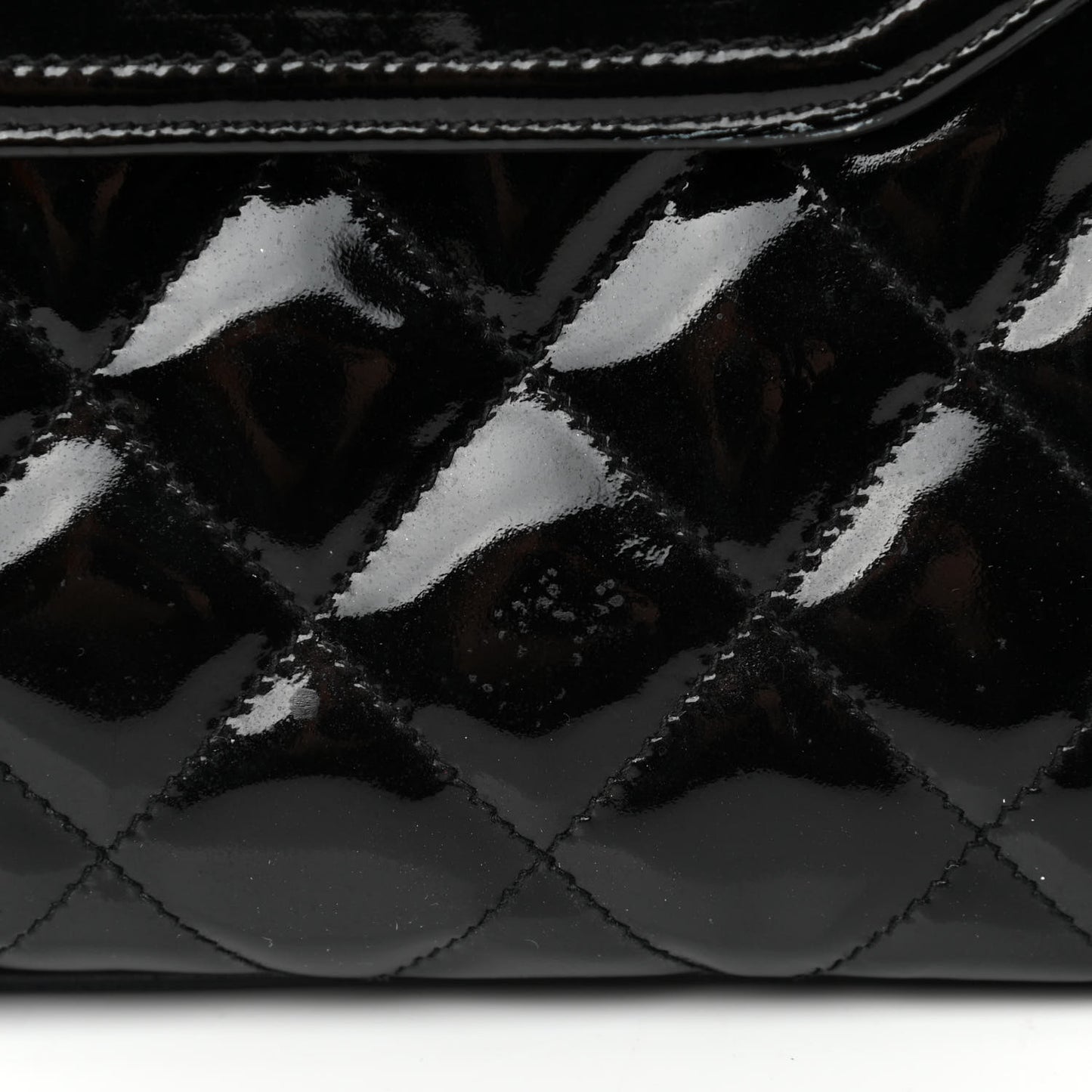 Patent Quilted Tassel Camera Case Black