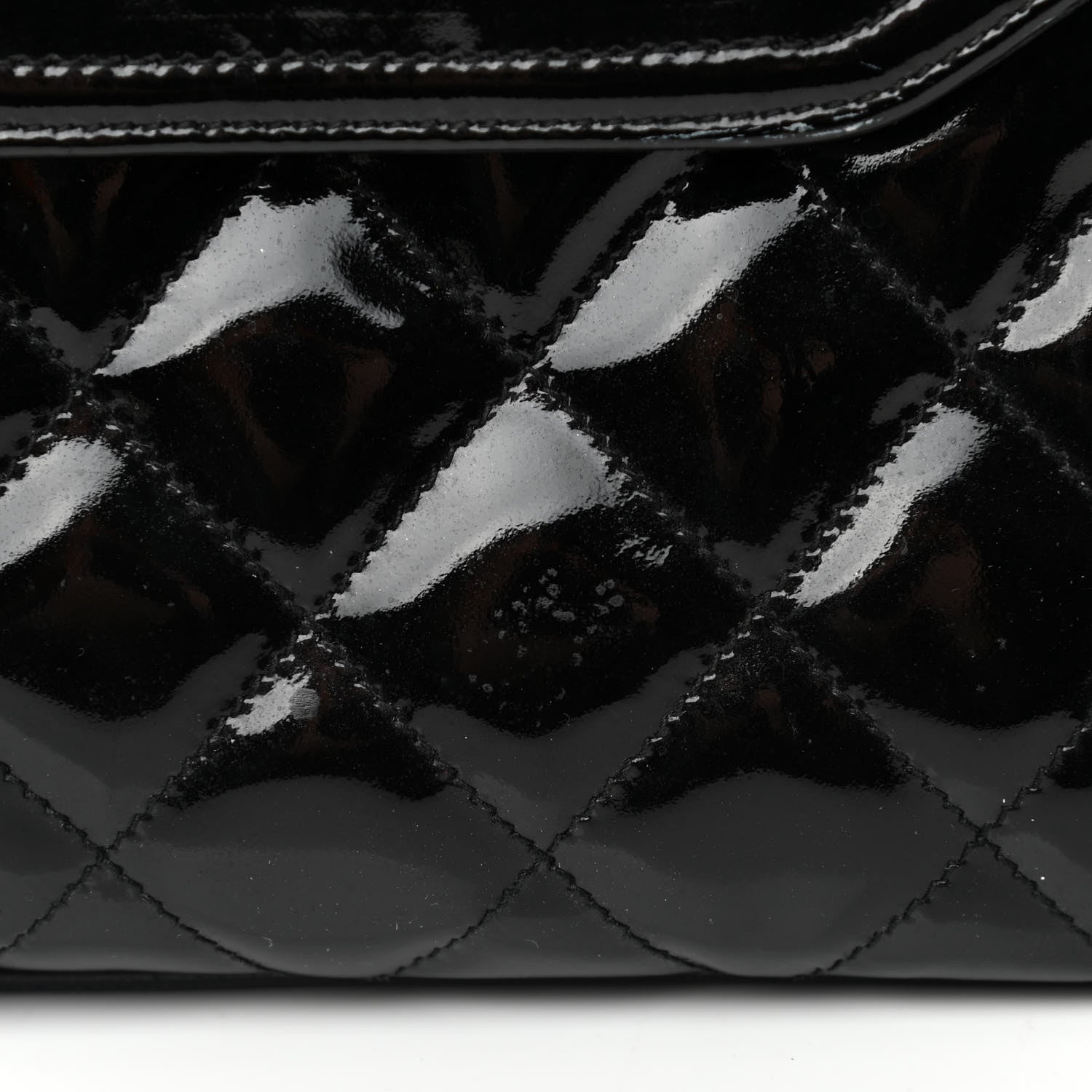 Chanel Patent Quilted Tassel Camera Case Black 12 of 14