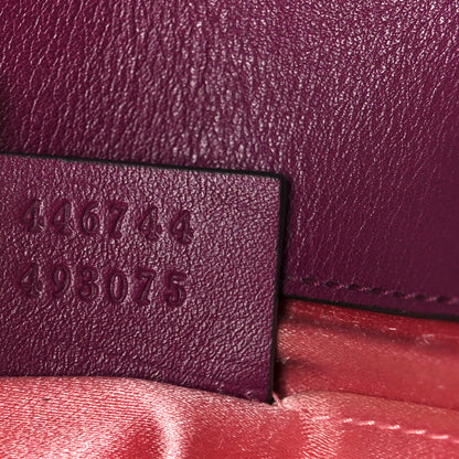 Gucci Velvet Matelasse Mini GG Marmont Shoulder Bag Fuchsia Violet Cyclamen 7 of 12