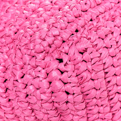Saint Laurent Raffia Calfskin Monogram Medium Niki Chain Satchel Bright Pink 9 of 14