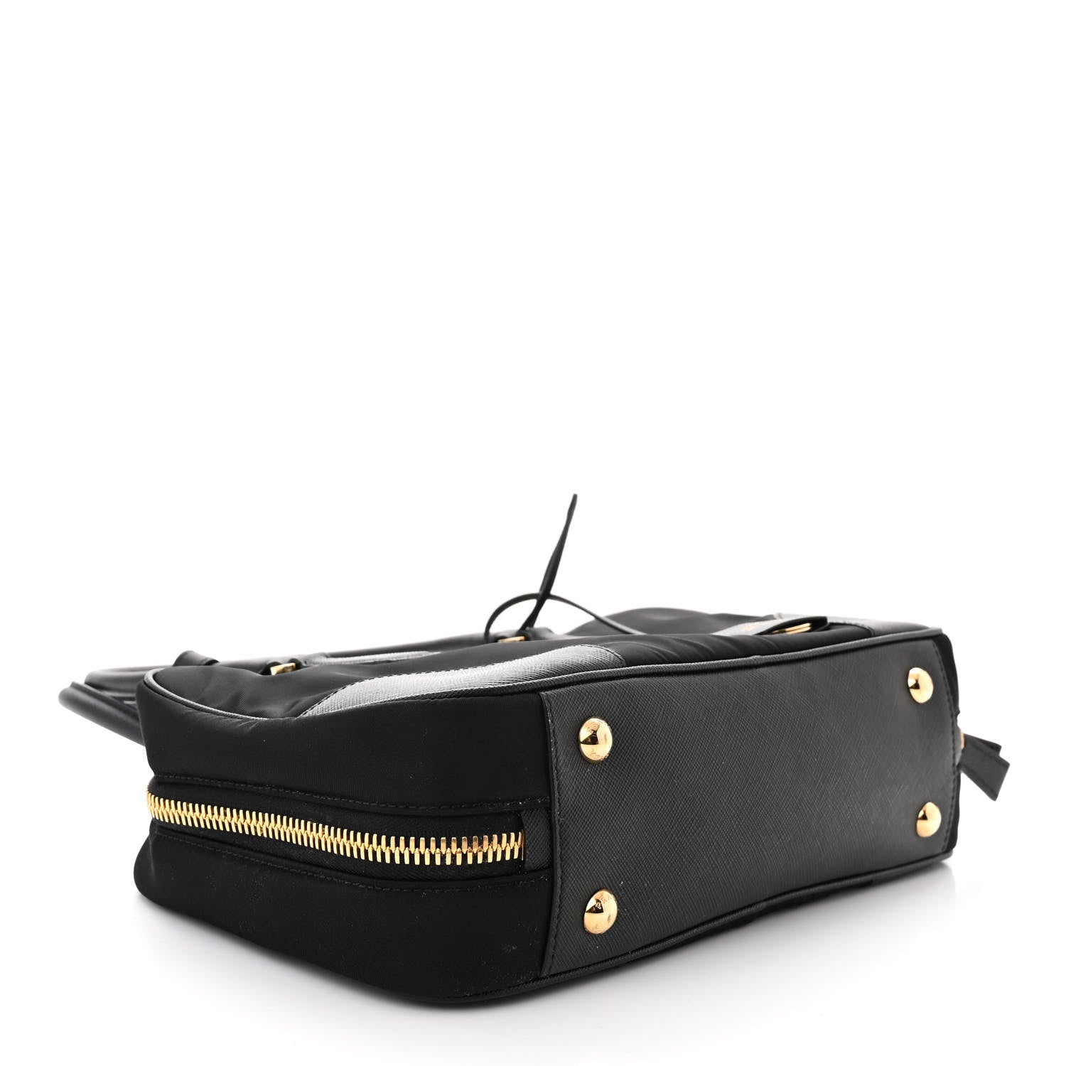 Prada Re-Nylon Saffiano Large Re-Edition 1978 Two Handle Bag Black 4 of 10