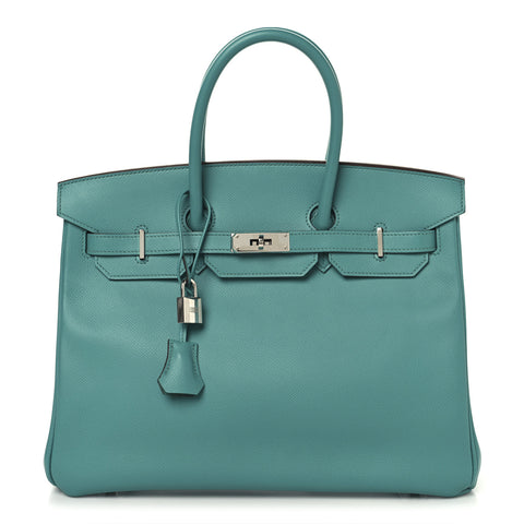 Epsom Birkin 35 Bleu Paon