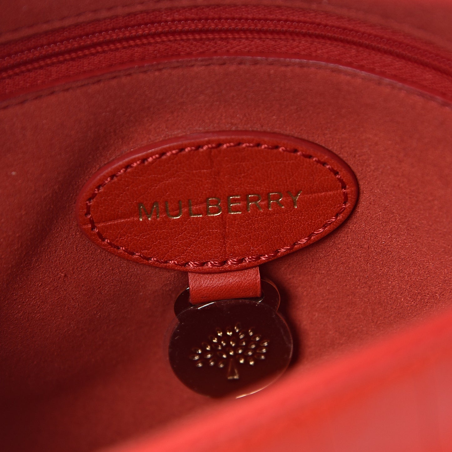 Nappa Crocodile Embossed Small Lily Flap Red