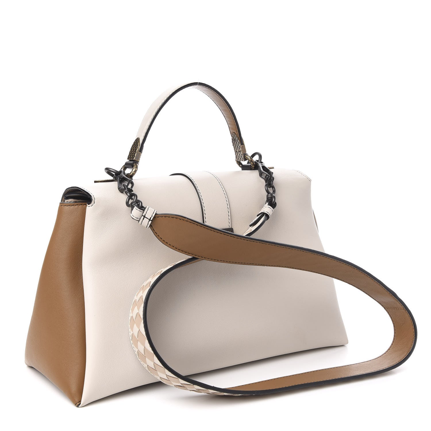 Bottega Veneta Nappa Medium Piazza Bag Mink 3 of 11