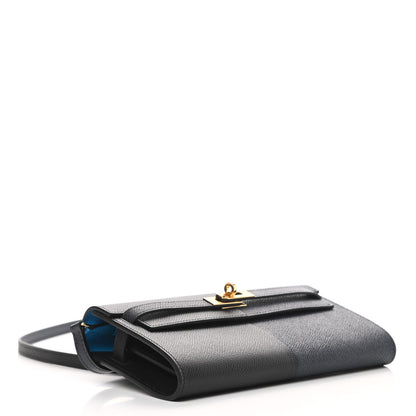 Hermes Epsom Casaque Kelly Wallet To Go Black Bleu Indigo Bleu Frida 4 of 11