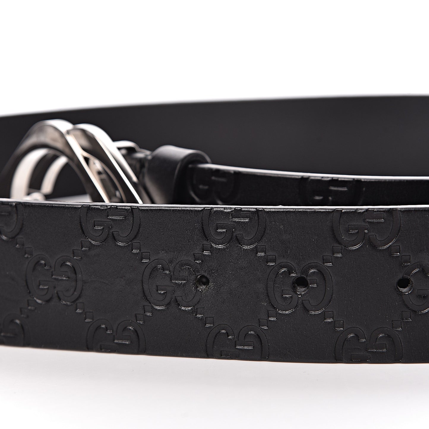 Guccissima Square G Belt 100 40 Black