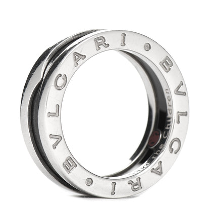 Bulgari Sterling Silver Ceramic Save The Children One-Band Ring 50 5.25 4 of 6