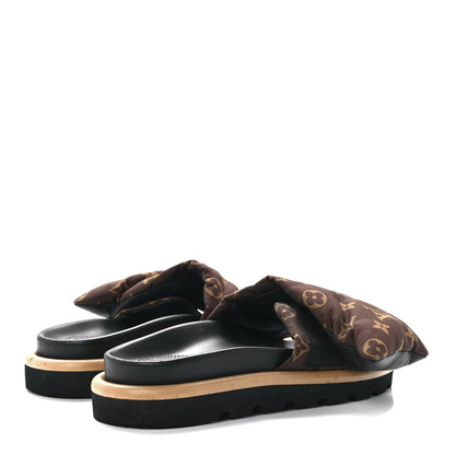 Louis Vuitton Nylon Monogram Pool Pillow Comfort Mule 38 Cacao Brown 4 of 9