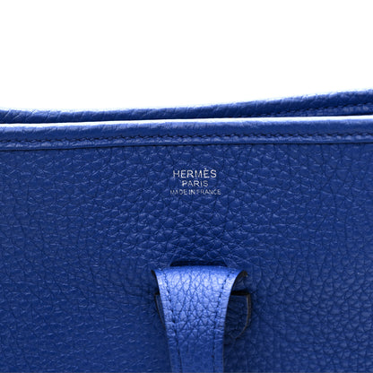 Hermes Taurillon Clemence Evelyne III PM Bleu Royal 6 of 10