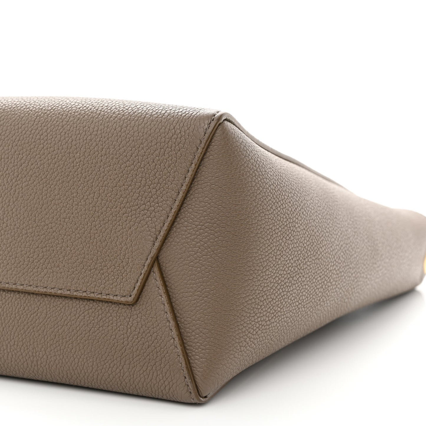 Soft Grained Calfskin Small Sangle Bucket Bag Taupe