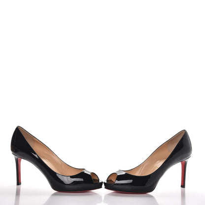 Christian Louboutin Patent No Matter 85 Pumps 38 Black 4 of 9
