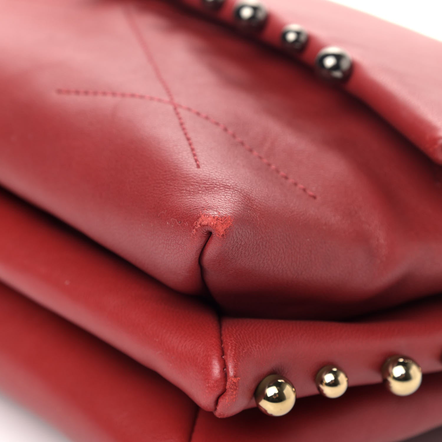 Lanvin Lambskin Quilted Medium Sugar Flap Shoulder Bag Red 12 of 14