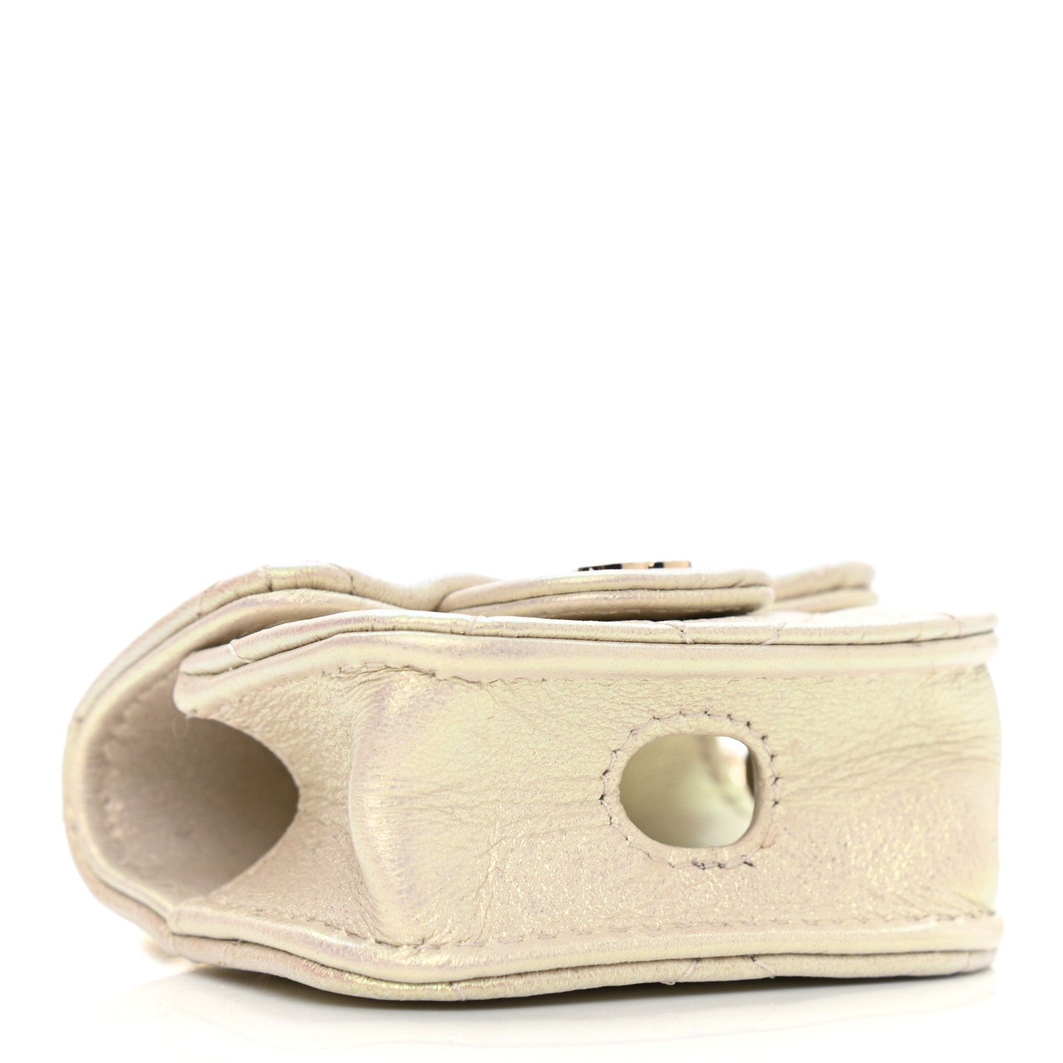 Chanel Iridescent Lambskin Quilted Airpods Pro Case Ivory 4 of 8