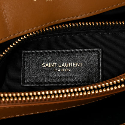 Saint Laurent Calfskin Y Quilted Monogram Medium Loulou Chain Satchel Dark Natural 6 of 10
