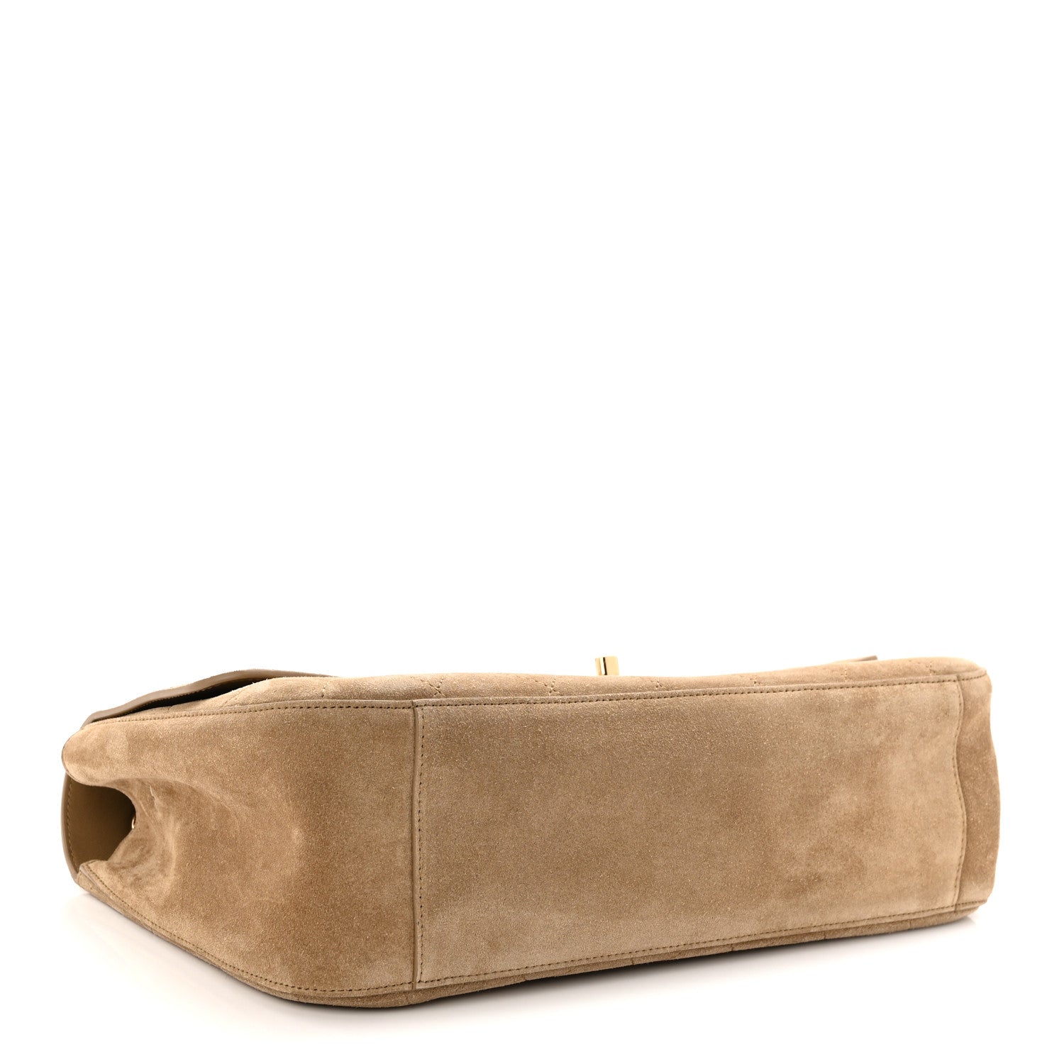 Chanel Suede Calfskin Small Souplissimo Maxi Flap Dark Beige 4 of 10