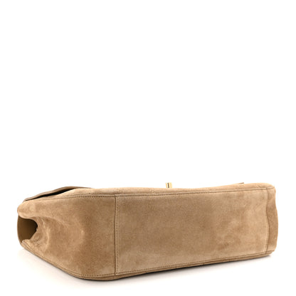 Chanel Suede Calfskin Small Souplissimo Maxi Flap Dark Beige 4 of 10
