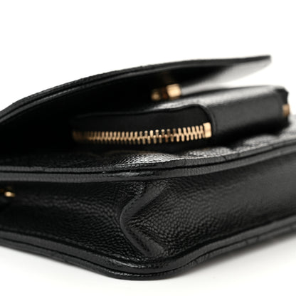 Chanel Caviar Quilted Business Affinity Clutch With Chain Black 10 of 11