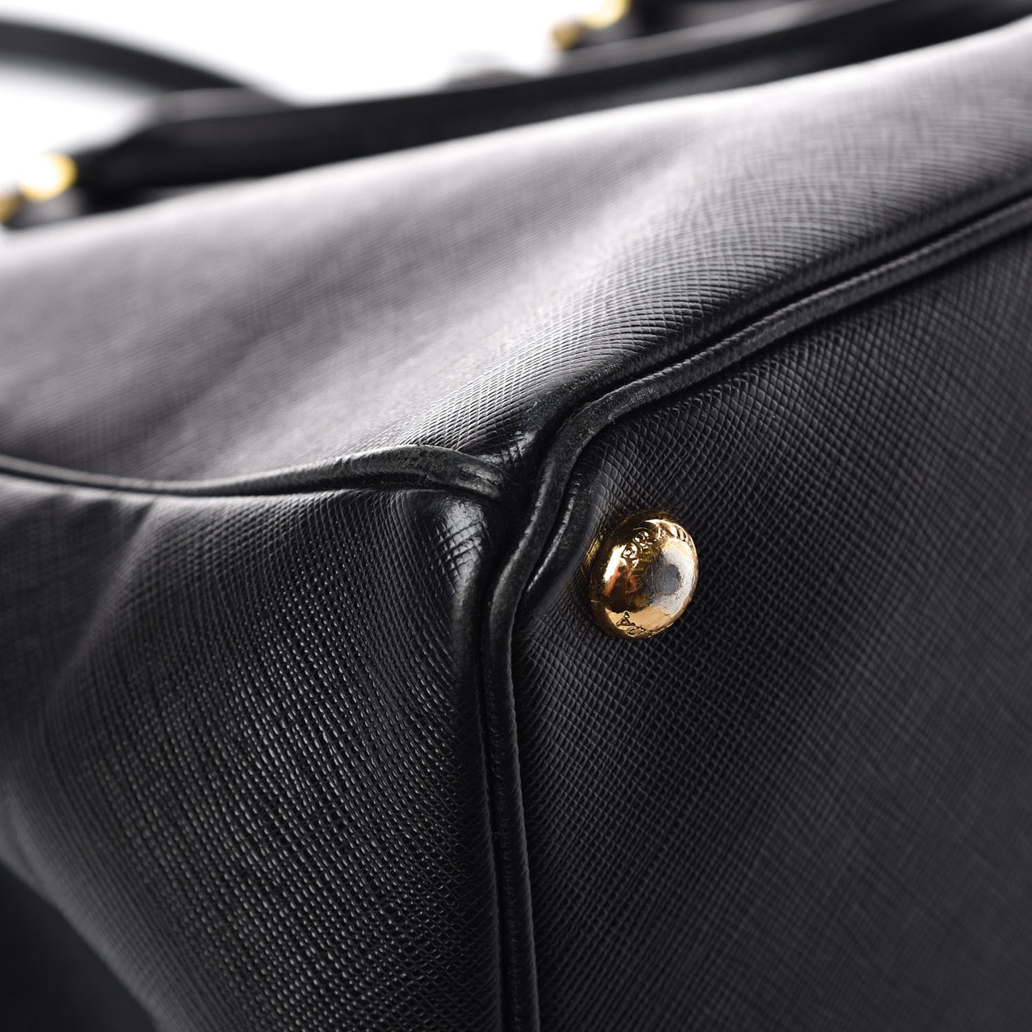 Saffiano Large Galleria Double Zip Tote Black
