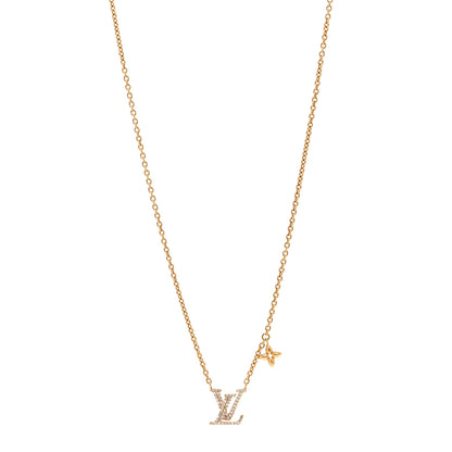 Louis Vuitton Metal Crystal LV Iconic Necklace Gold 1 of 7