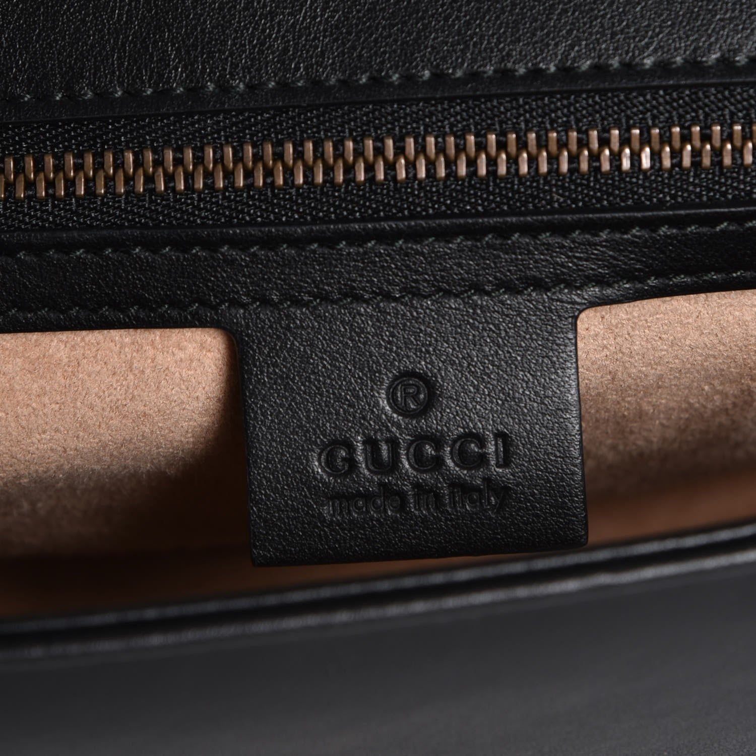 Gucci Calfskin Matelasse Small GG Marmont Shoulder Bag Black 6 of 7