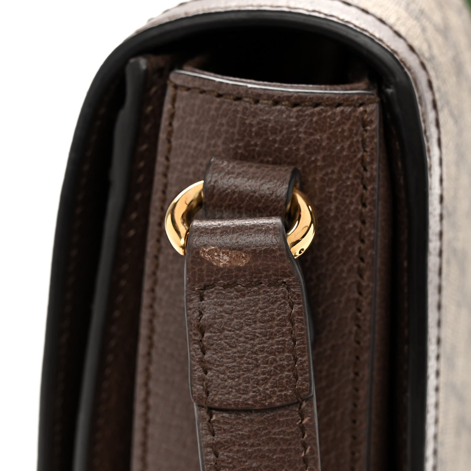 Gucci GG Supreme Monogram Web Small Ophidia Flap Messenger Bag Brown 15 of 16