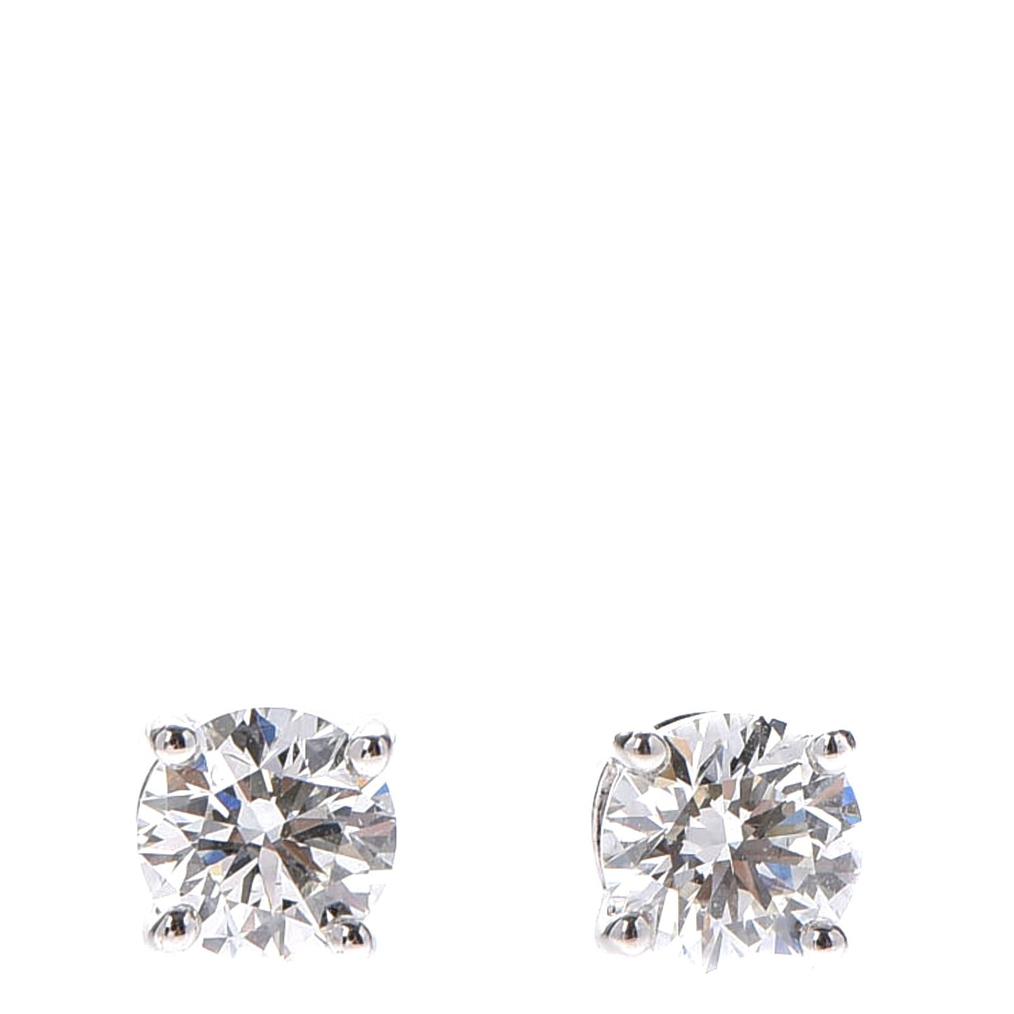 Platinum Diamond .90ctw Round Solitaire Earrings