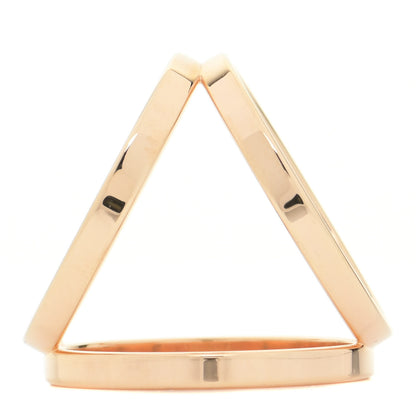 Hermes Permabrass Rose Gold Plated Trio Scarf Ring 1 of 6
