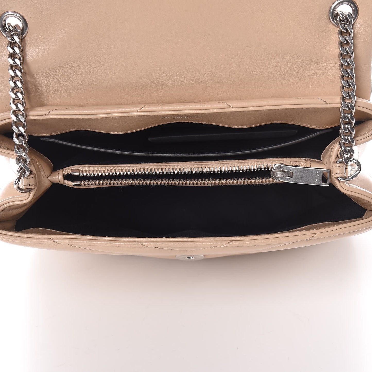 Calfskin Y Quilted Monogram Small Loulou Chain Satchel Rose Antic
