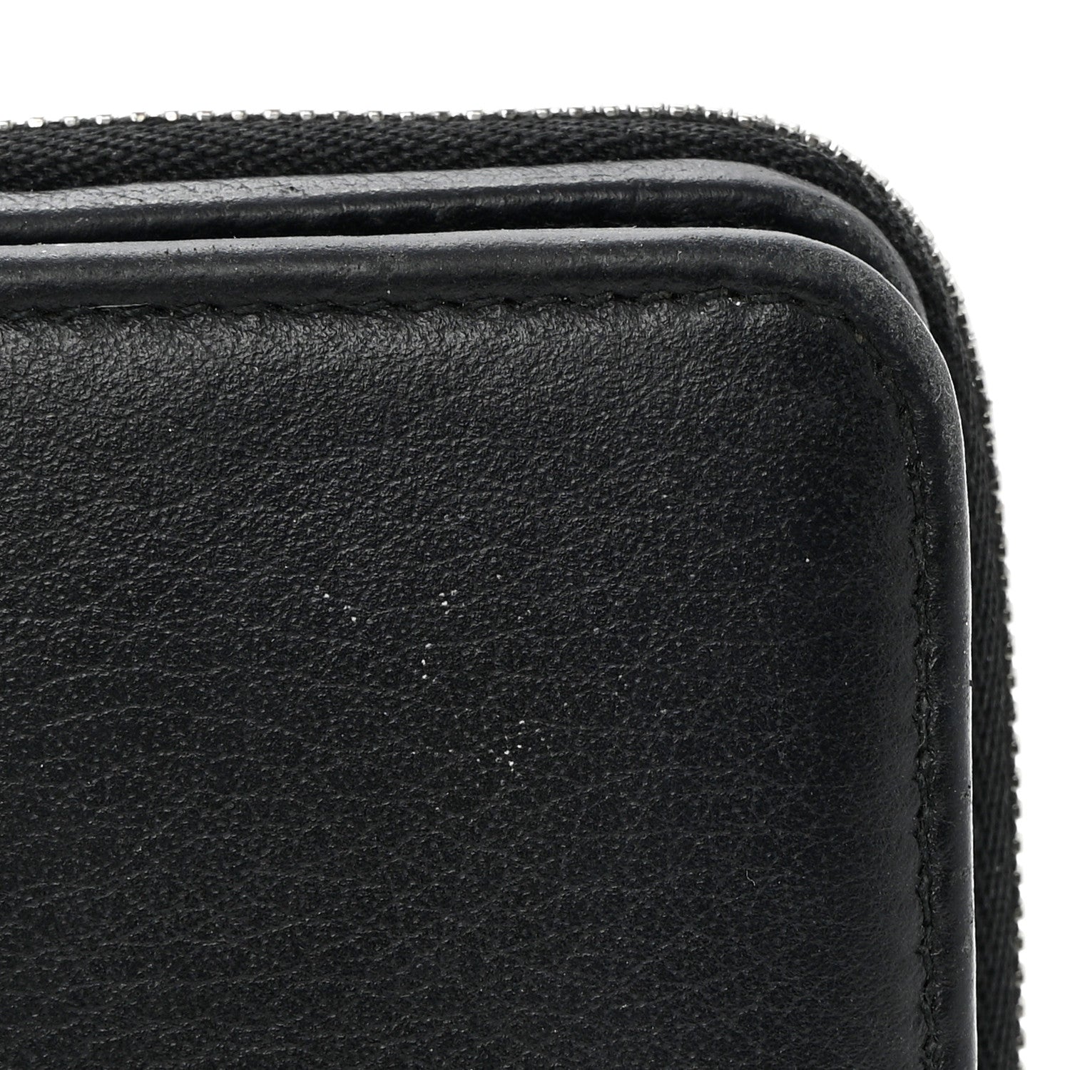 Balenciaga Calfskin Logo Zip Around Card Holder Black 9 of 9