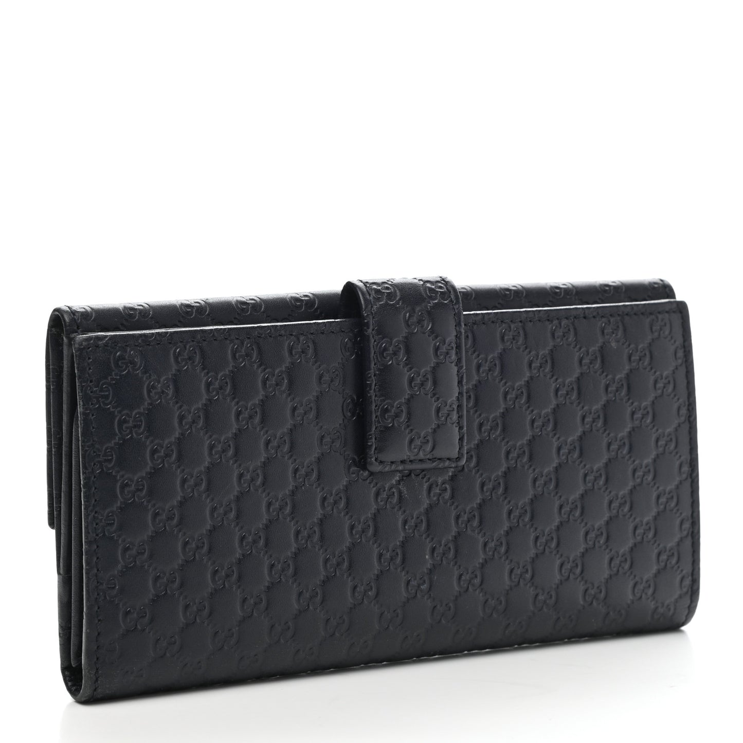 Microguccissima Continental Flap Wallet Navy