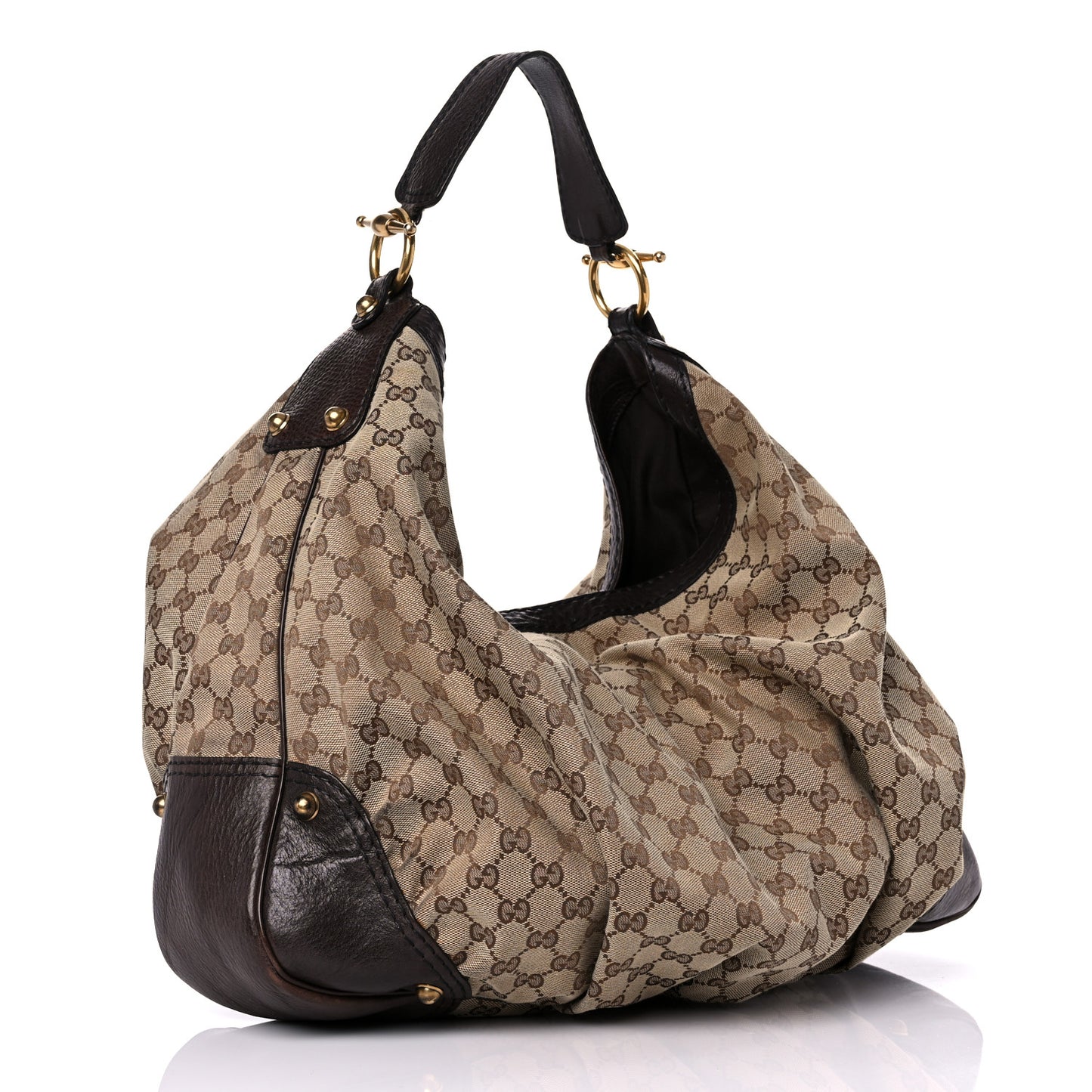 Monogram Large Jockey Hobo Dark Brown