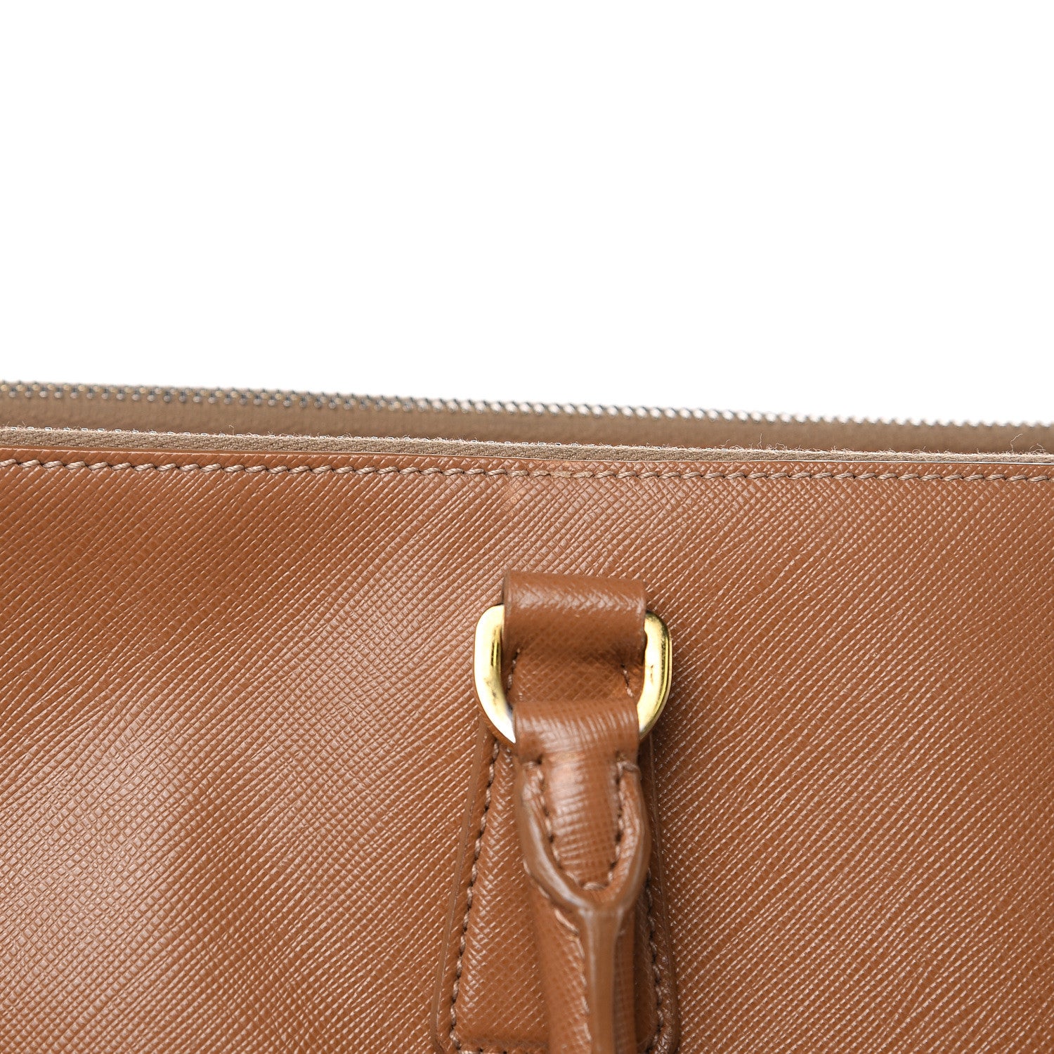 Prada Saffiano Medium Galleria Double Zip Tote Caramel 15 of 27