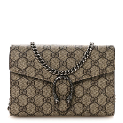 Gucci GG Supreme Monogram Mini Dionysus Chain Wallet Beige Taupe Beige Taupe 1 of 10