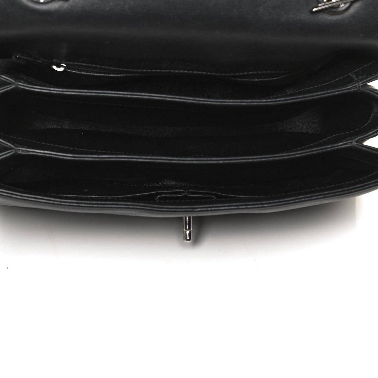Calfskin Medium Trendy CC Dual Handle Flap Bag Black