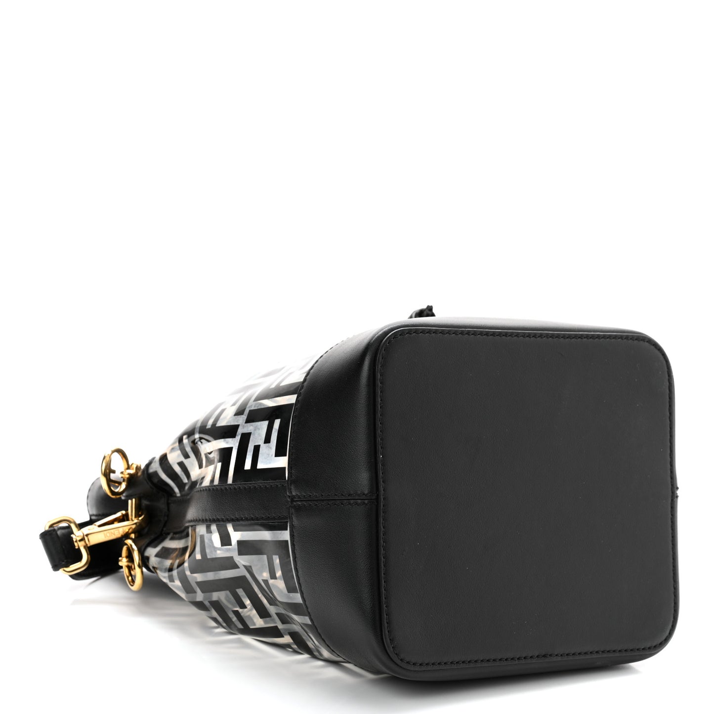 TPU FF Vitello Grace F is Fendi Grande Mon Tresor Bucket Bag Black