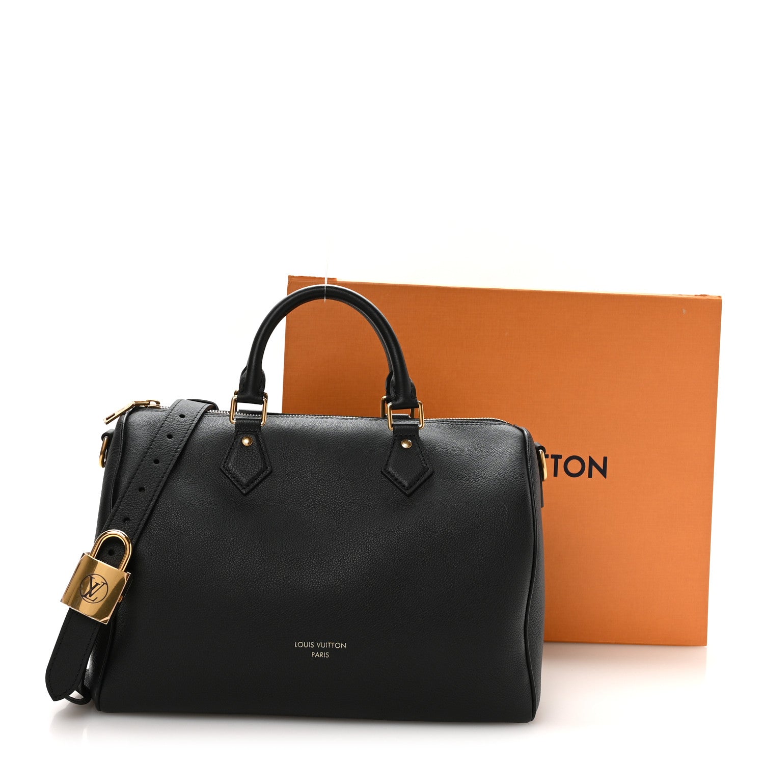 Louis Vuitton Grained Calfskin Low Key Speedy 30 Black 10 of 10