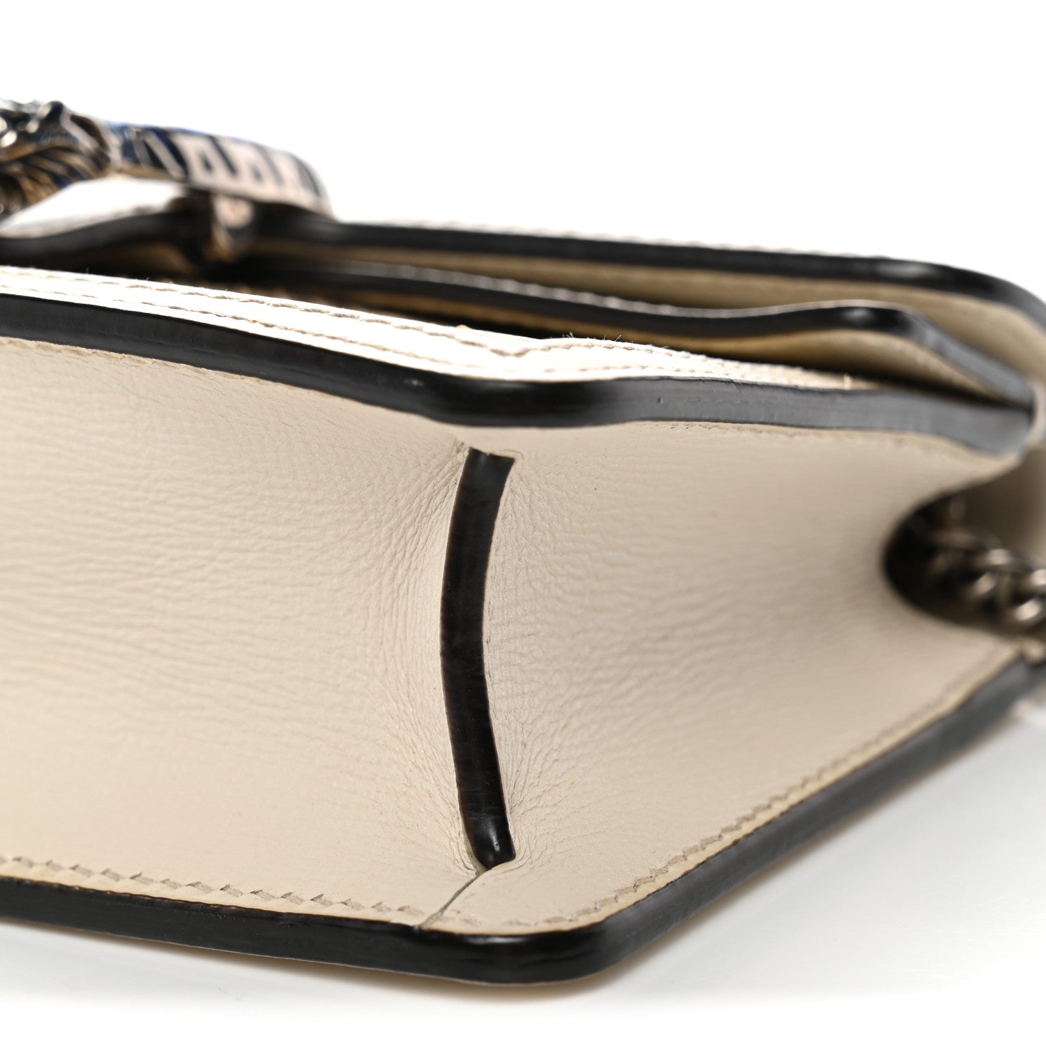 Gucci Snakeskin Azalea Calfskin Enamel Super Mini Dionysus Shoulder Bag New Rock White Electric Blue 9 of 12
