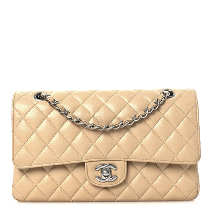 Chanel Caviar Quilted Medium Double Flap Beige 1 of 15